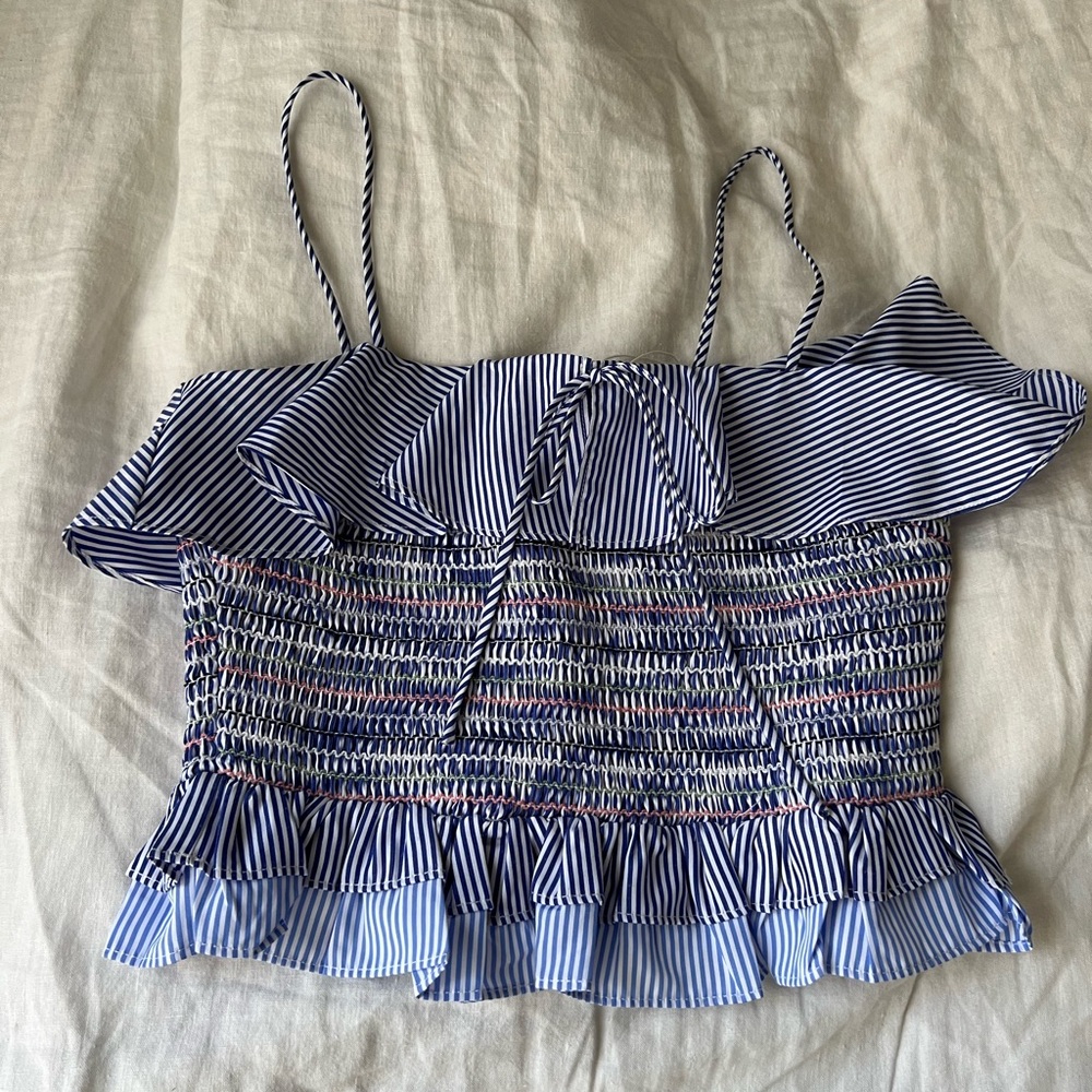 Revolve NWT Ruffled Crop Top - Picture 4 of 6